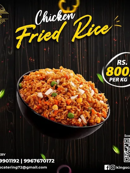Another look at my comforting Chicken Fried Rice. It's a simple yet delicious dish that's perfect for any group meal.