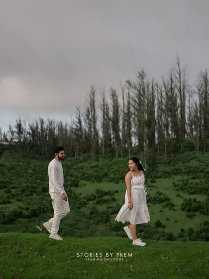 A candid shot of the couple walking and talking in the Ooty hills. I often just let couples be themselves, which results in the most natural and authentic portraits.