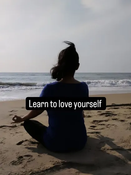 Learn to love yourself. This is the foundation of all healing. A quiet moment of meditation on the beach is a powerful practice for self-connection and inner peace.