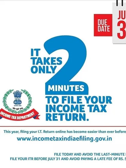 The Income Tax Department encourages early filing to avoid the last-minute rush before the July 31 due date. Our streamlined process ensures your return is filed well in advance, preventing late fees of Rs 5,000.