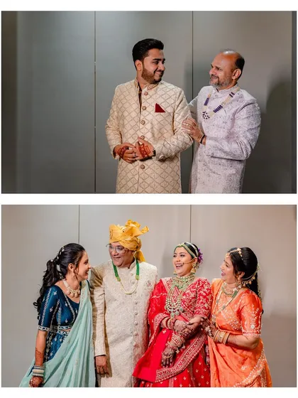 Classic family portraits are a must. We ensure we capture these timeless shots of the couple with their parents and siblings, creating heirlooms for generations to come.