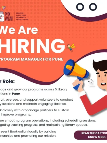 We're hiring a Program Manager in Pune! This is a key role for someone passionate about managing impactful programs and leading our efforts across 5 library locations.