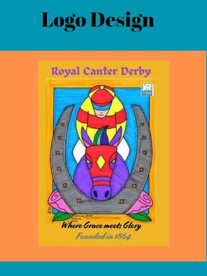 This logo design for a fictional derby combines imagery and text to create a strong brand identity, a key skill in our graphic design curriculum.