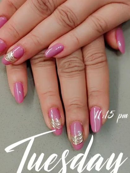 Another angle of the mauve set with gold wire detailing, showing how the metallic accent catches the light.