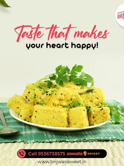 This is a plate of Khaman Dhokla, a soft and spongy steamed cake from Gujarat. It's a light, healthy, and delicious snack that makes your heart happy.