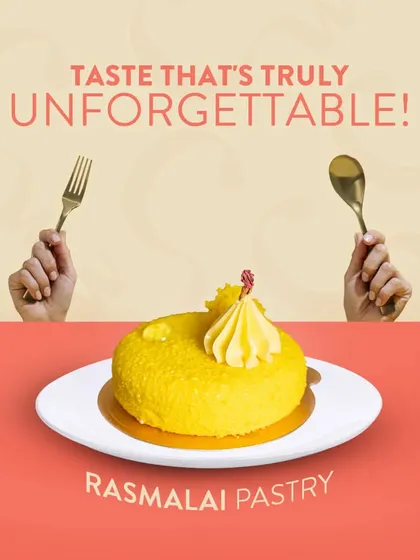 We love mixing things up, and our Rasmalai Pastry is a fan favorite. It combines the creamy, delicate flavor of Indian rasmalai with the light, airy structure of a classic pastry for a truly unforgettable dessert.