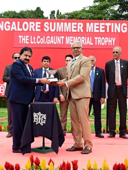 The Lt. Col. Gaunt Memorial Trophy presentation.