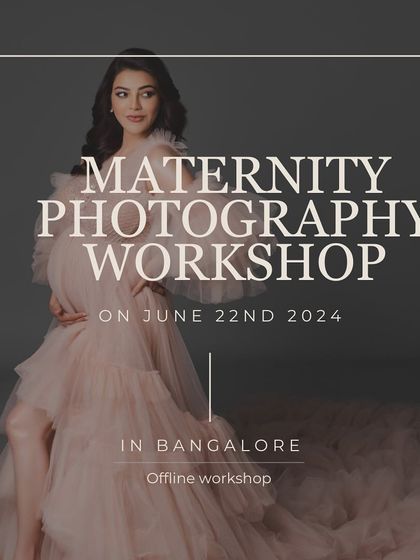 A simple, elegant announcement for the offline Maternity Photography Workshop.