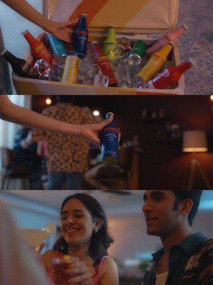 More stills from the Jimmy's Cocktails ad. Each character's look was designed to be distinct yet complementary, contributing to the overall fun and social vibe of the campaign.