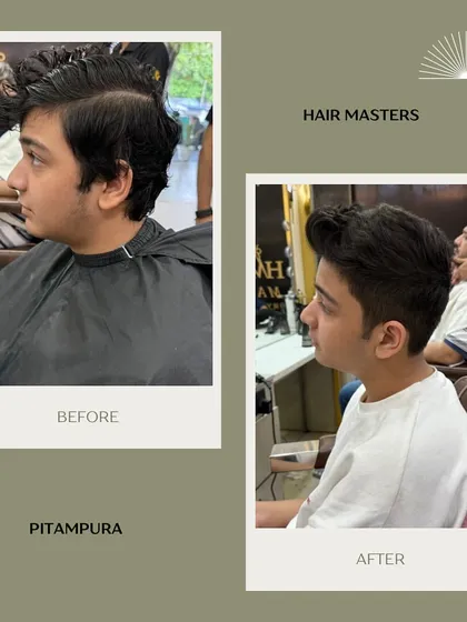 This is a classic example of the transformations I do daily. We went from overgrown, shapeless hair to a clean, professional side-part hairstyle that is easy to manage and looks great.