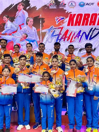 Team KIO India celebrating a successful campaign at the Thailand Open Karate Championship. Our athletes consistently prove their mettle, securing top positions against international competition.