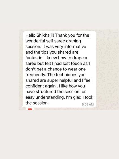 Shikha Agarwal - Personal Saree Draping Classes Words from My Wonderful Students photo 41