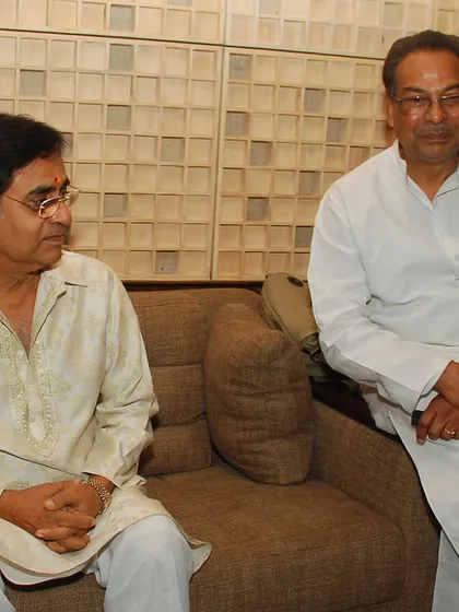 A candid photo of Jagjit Singh ji in conversation at the institute. His association with the college was a source of great pride and inspiration for my students and faculty.
