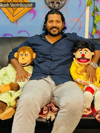 This is us, the complete team. Me, Vijay Akash, with the ever-mischievous Chintu and the sweet boy-next-door, Lucky. We are always ready to bring a smile to your face.