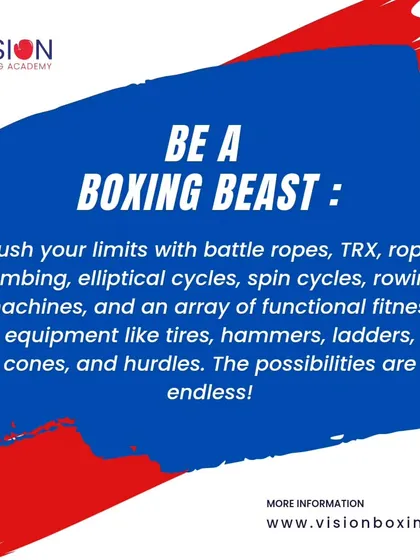 Here, you can be a boxing beast. I've equipped the academy with battle ropes, TRX, rope climbing, cycles, rowing machines, and an array of functional fitness tools like tires, hammers, and hurdles.