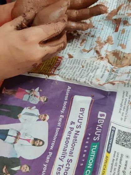 Sometimes the process is the most important part. For this 8-year-old, an hour of squashing, rolling, and feeling the clay was a deeply sensory and emotional experience.