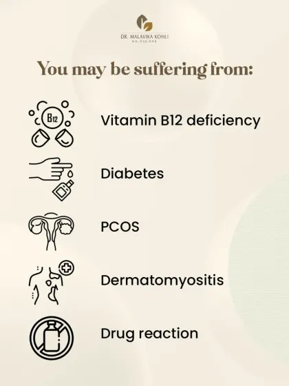 Are you suffering from dark knuckles? This condition can be caused by several factors, including Vitamin B12 deficiency, diabetes, PCOS, certain drug reactions, or dermatomyositis. A proper diagnosis is crucial for effective treatment.