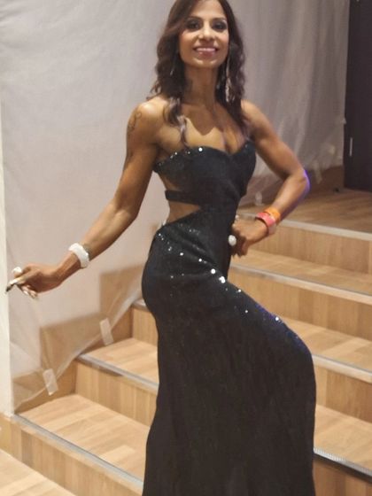 Another beautiful shot of my client's stage presence in the evening gown portion of the competition.