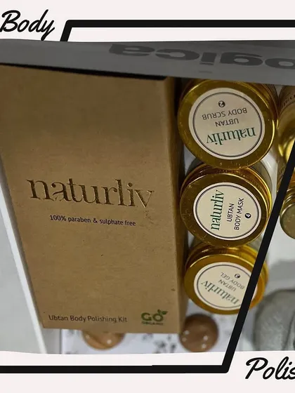 A look at the NaturLiv Ubtan Body Polishing Kit I use. It's 100% paraben and sulphate-free, offering a natural and traditional way to achieve glowing skin.