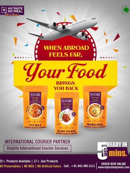 When you are abroad, the distance can feel huge. My food packets, like Pav Bhaji and Rajma Chawal, are a small way to bring you back home. They are easy to pack and ready in minutes.