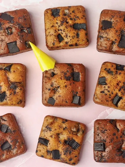 A closer look at my healthy chocolate chunk brownies. They are perfect for any occasion when you need a rich, chocolatey, and guilt-free treat.