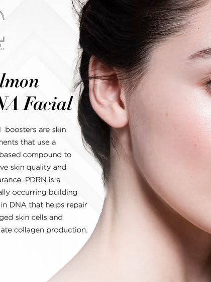 An explanation of the Salmon DNA Facial, which uses PDRN to repair damaged skin cells and stimulate collagen production.