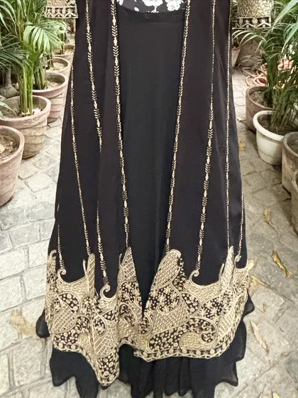 Another view of the full outfit, perfect for a reception or cocktail party.
