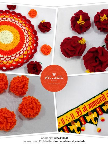 Another Ganpati toran is on its way to Germany, along with a thali cover and some loose flowers. It makes me so happy to send my work across the world.