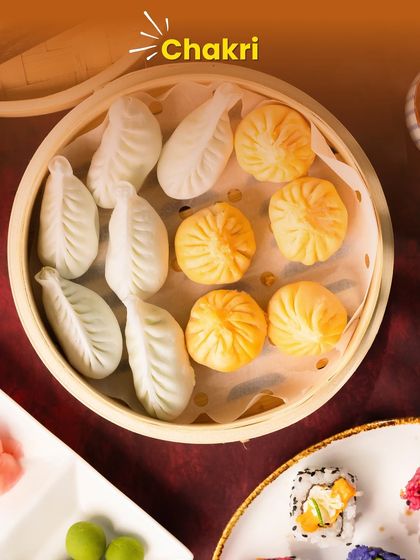 These dimsums are my version of a 'Chakri', spinning with flavour.