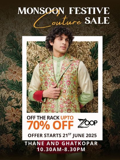 The Monsoon Madness continues with up to 70% off on off-the-rack garments. Don't miss out on these exclusive deals at my stores.