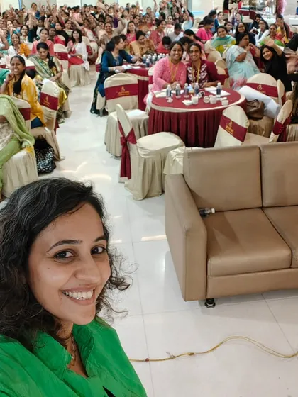 A selfie with over 250 teachers in Hyderabad who attended my playful learning workshop. The turnout was incredible, and their enthusiasm to try these new techniques in their own classrooms was truly inspiring. My goal is to empower educators across India.