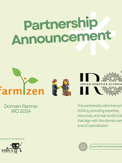 We are proud to partner with Farmizen for the Indian Robotics Olympiad 2024. This collaboration brings real-world agricultural challenges into the competition, providing students with relevant and practical problems to solve.