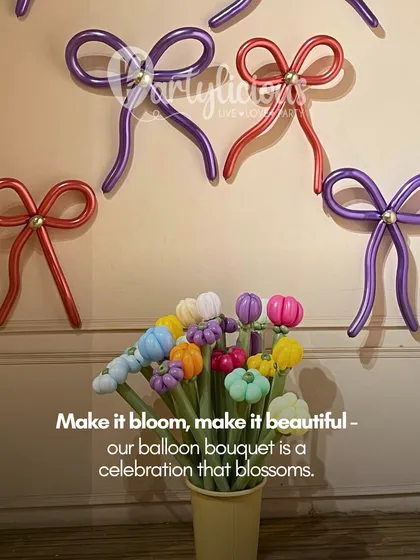 Make it bloom, make it beautiful. This colorful balloon flower bouquet is a celebration that blossoms, perfect for any occasion that calls for a pop of cheer.