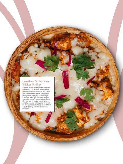 A closer look at the Landour's Paneer Tikka Puff, a tribute to afternoons spent in a Mussoorie book club.