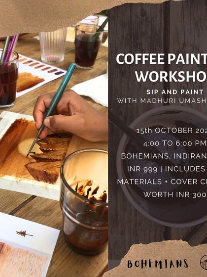 Come join a fun evening exploring the beautiful and aromatic medium of coffee art. I will guide you step by step to create your own masterpiece from scratch.