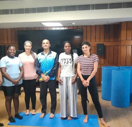Another happy group from our international teacher training program. Our goal is to empower these students to become confident and knowledgeable yoga teachers in their home countries.