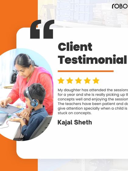 A testimonial from Kajal Sheth, whose daughter has been enjoying our sessions for a year. She highlights the patience of our teachers and the individual attention they provide.