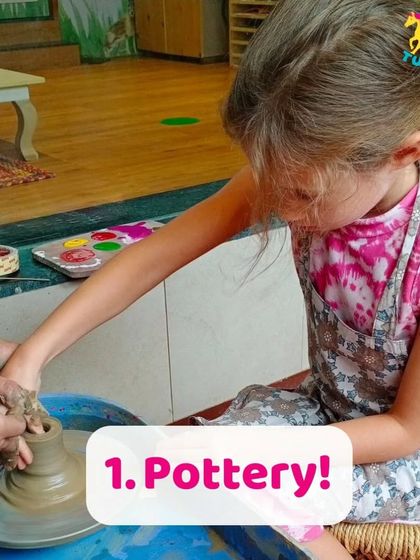 A snapshot of our after-school pottery activity. It's a wonderful way for kids to unwind and get creative after a day of learning.