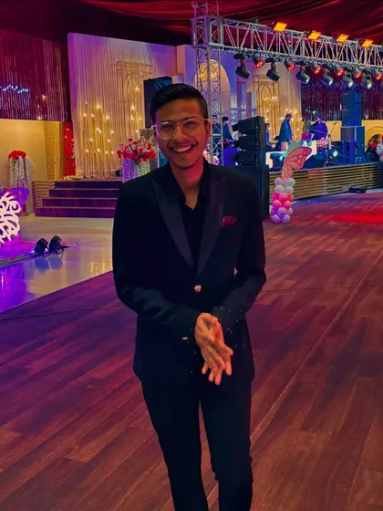 A candid moment of joy during a wedding performance. My goal is to add to the celebration and give guests an experience they'll talk about for years.