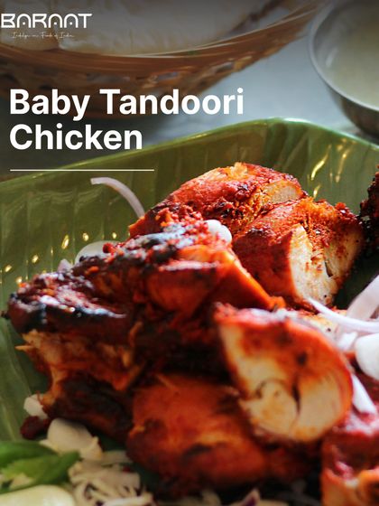 Juicy and packed with flavour, our Baby Tandoori Chicken is marinated in a blend of yogurt and spices and grilled until tender.