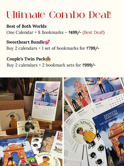 Here are some of the combo deals for my 2025 calendar and bookmarks. The 'Ultimate Combo Deal' includes one calendar and a full set of 8 bookmarks, perfect for gifting.