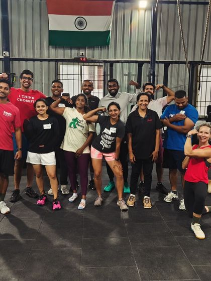 The classic post workout flex. A group photo from one of our certification weekends, celebrating a shared passion for fitness.