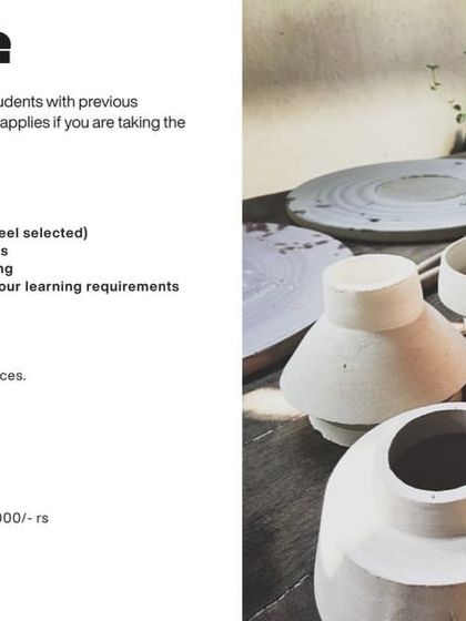 For students with some basic pottery skills, the Intermediate course is where you can start refining your technique. This level is perfect if you're ready to take the wheel ahead and work on more defined forms.