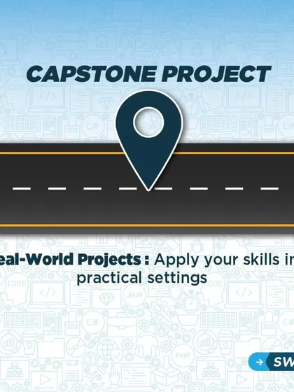 The capstone project is a critical part of our training. You will apply all your skills in a practical, real world project to showcase your abilities to employers.