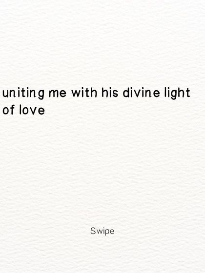 The final lines of a poem about a divine love that unites you with its light, releasing you from past pain.