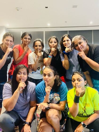 The "Silent Class" photo. A testament to the trust, affection, and long-term relationships we've built in our Zumba family.