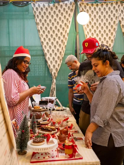 More happy customers at our Christmas market stall. Seeing you enjoy our food and the festive atmosphere is what it's all about.