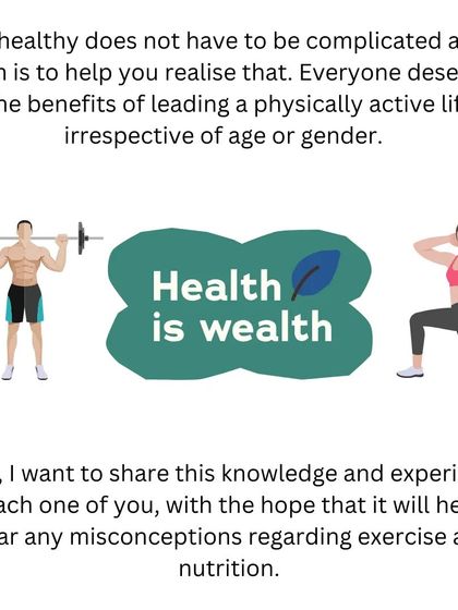 My mission is to simplify health and fitness. I want to share my knowledge and experience to help you cut through the noise and build a physically active lifestyle, no matter your age or gender.