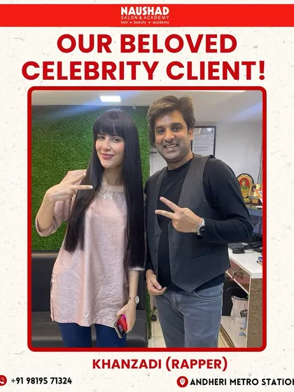It was a pleasure to have the talented rapper and celebrity Khanzadi visit my salon. Creating looks for artists and public figures is always an exciting experience, and I'm glad she trusted me with her style.