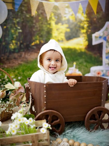 A big smile from the birthday boy. These sessions are designed to be playful and capture your child's genuine happiness.